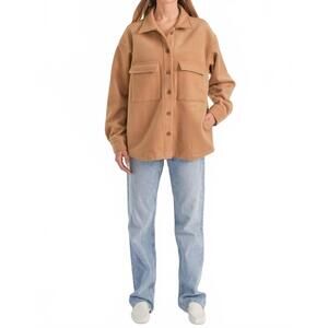 NEW ALMINA CONCEPT almina wool shirt jacket in light camel